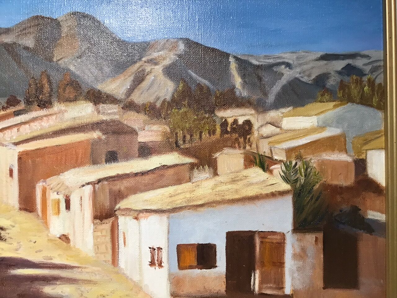 Landscape painting, oil on canvas, signed, from the 80s