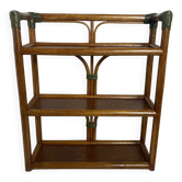 Etagère en bambou et rotin, années 70