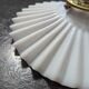Old hanging lamp in white pleated/draped opaline Art Deco 1930 Ø 24.5 cm
