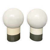 Paire de lampe boule 1970