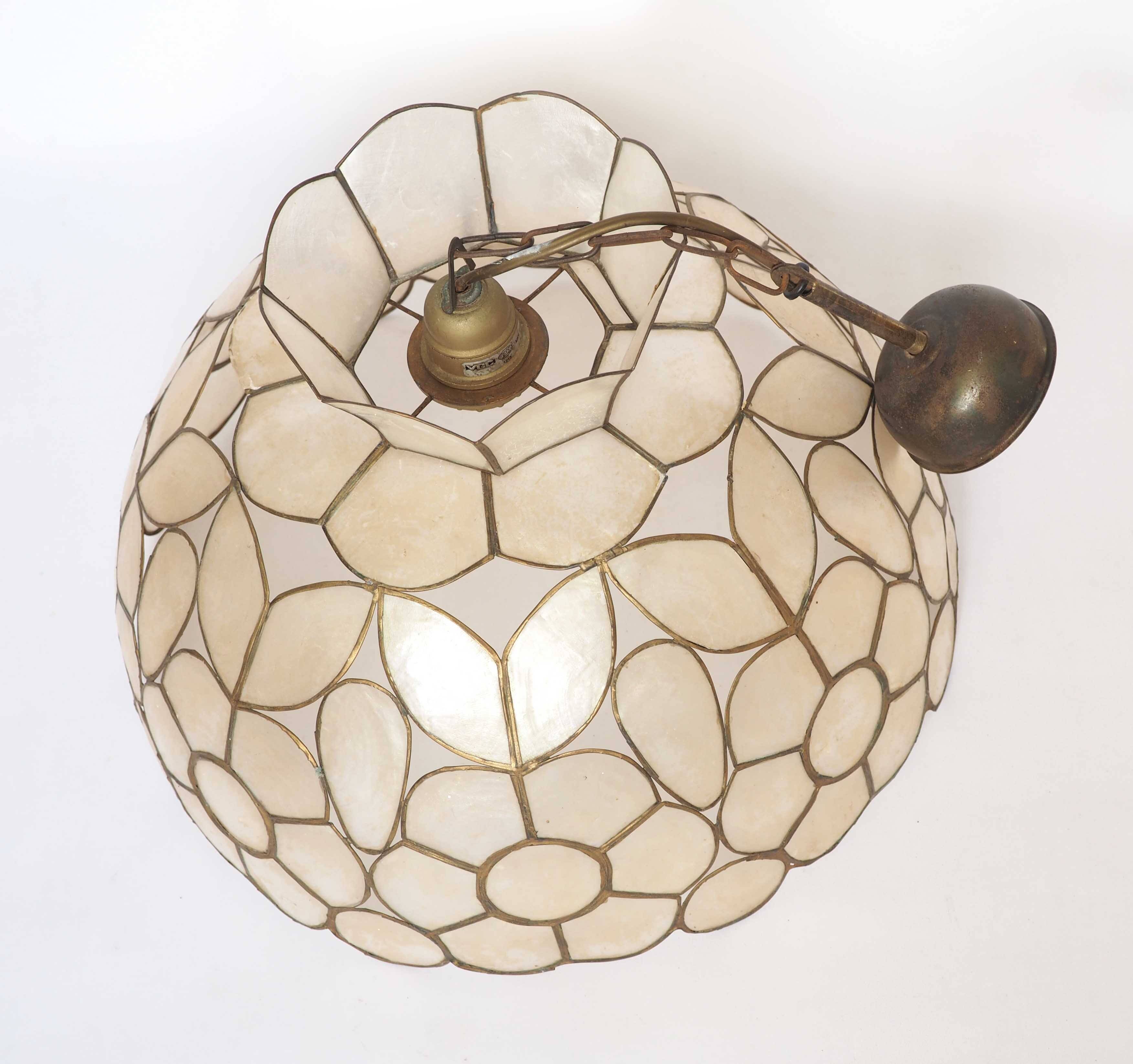 Grande suspension laiton et nacre