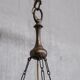 Brass and alabaster french antique plafonnier