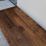 Rustic farmhouse coffee table with two drawers, solid oak, 19th century - 1.97m