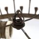 Ceiling light with forged gold nails and opaque white glass, 1950s.