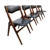 Vintage dutch design dining chairs Aska Louis van Teeffelen Webe