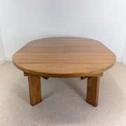 Vintage extendable round table in the spirit of Atelier Chauvin S.A. – 1970s