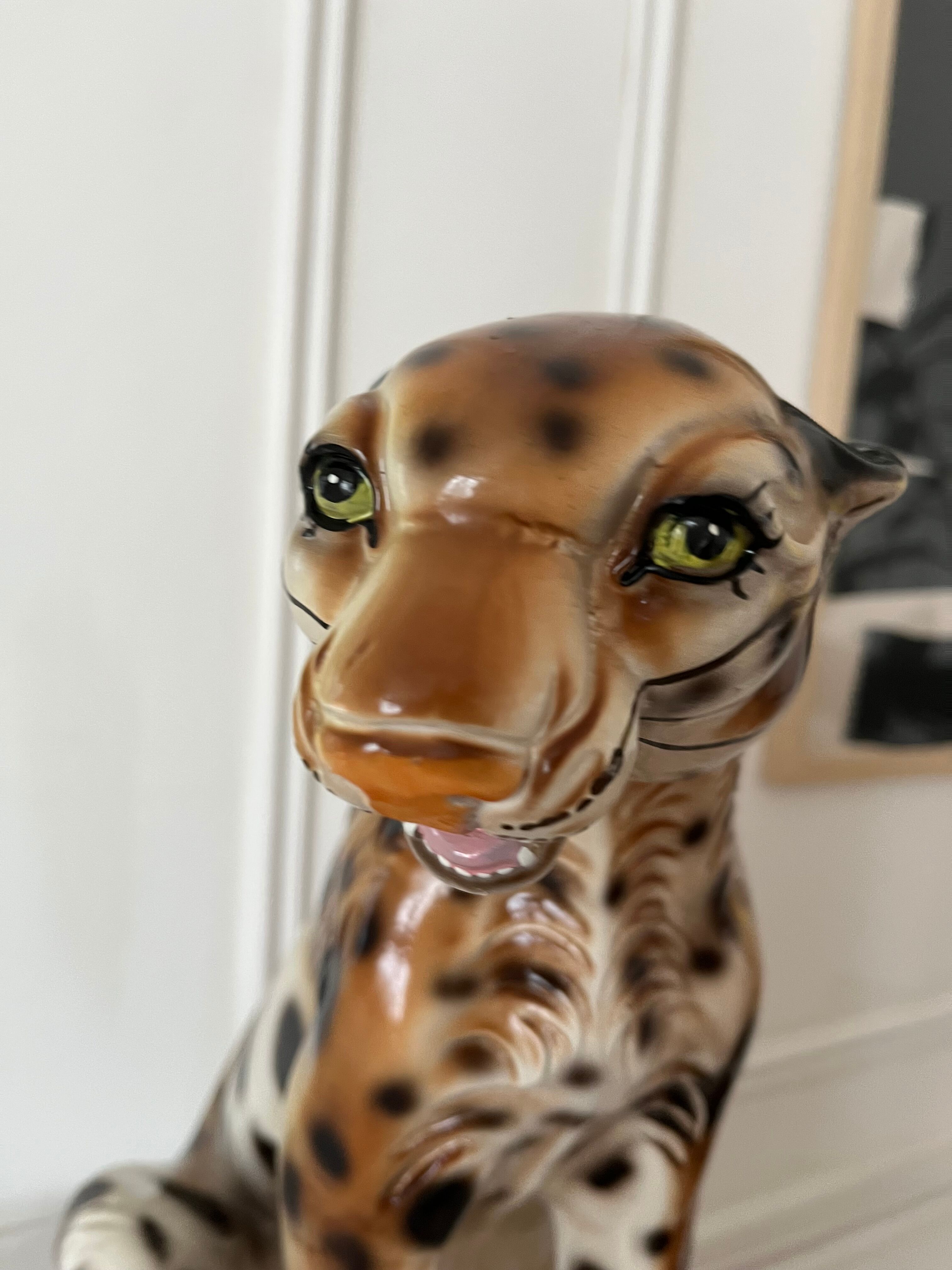 Vintage ceramic leopard