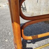 Bistro table with curved wooden legs
