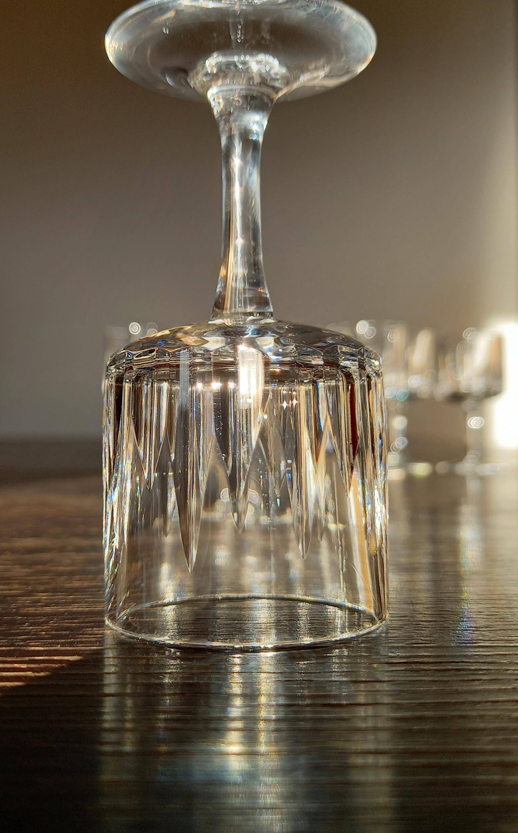 Crystal liqueur glasses