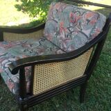 Black wood armchair and canning