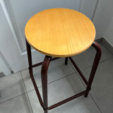 Tabouret atelier bois et métal
