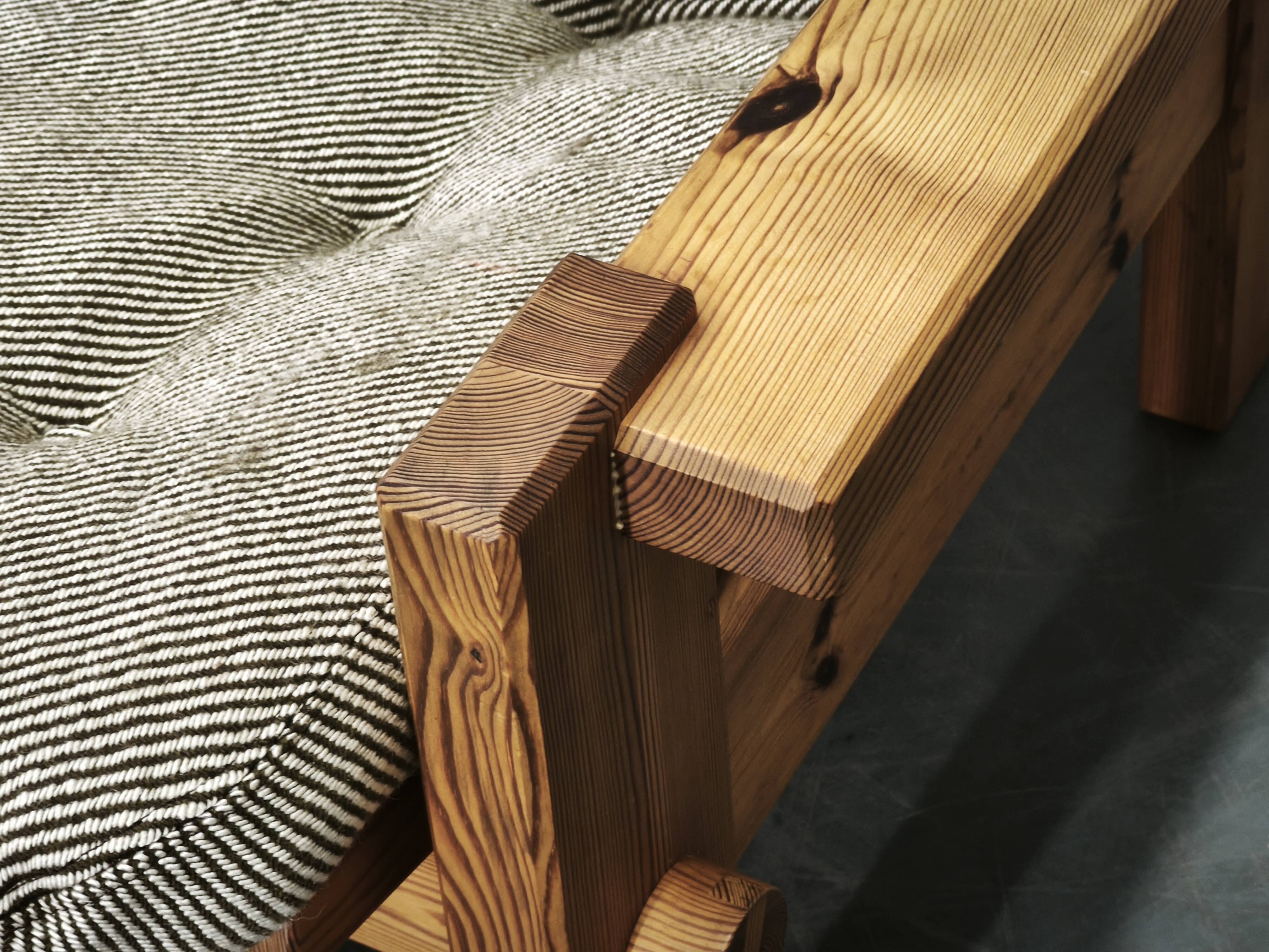 Yngve Ekström Dymling Three-Seater Pine Sofa for Swedese, 1970s