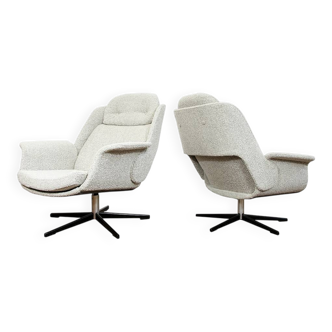 Vintage large swivel chairs "b7041" from zpm radomsko, poland, 1970