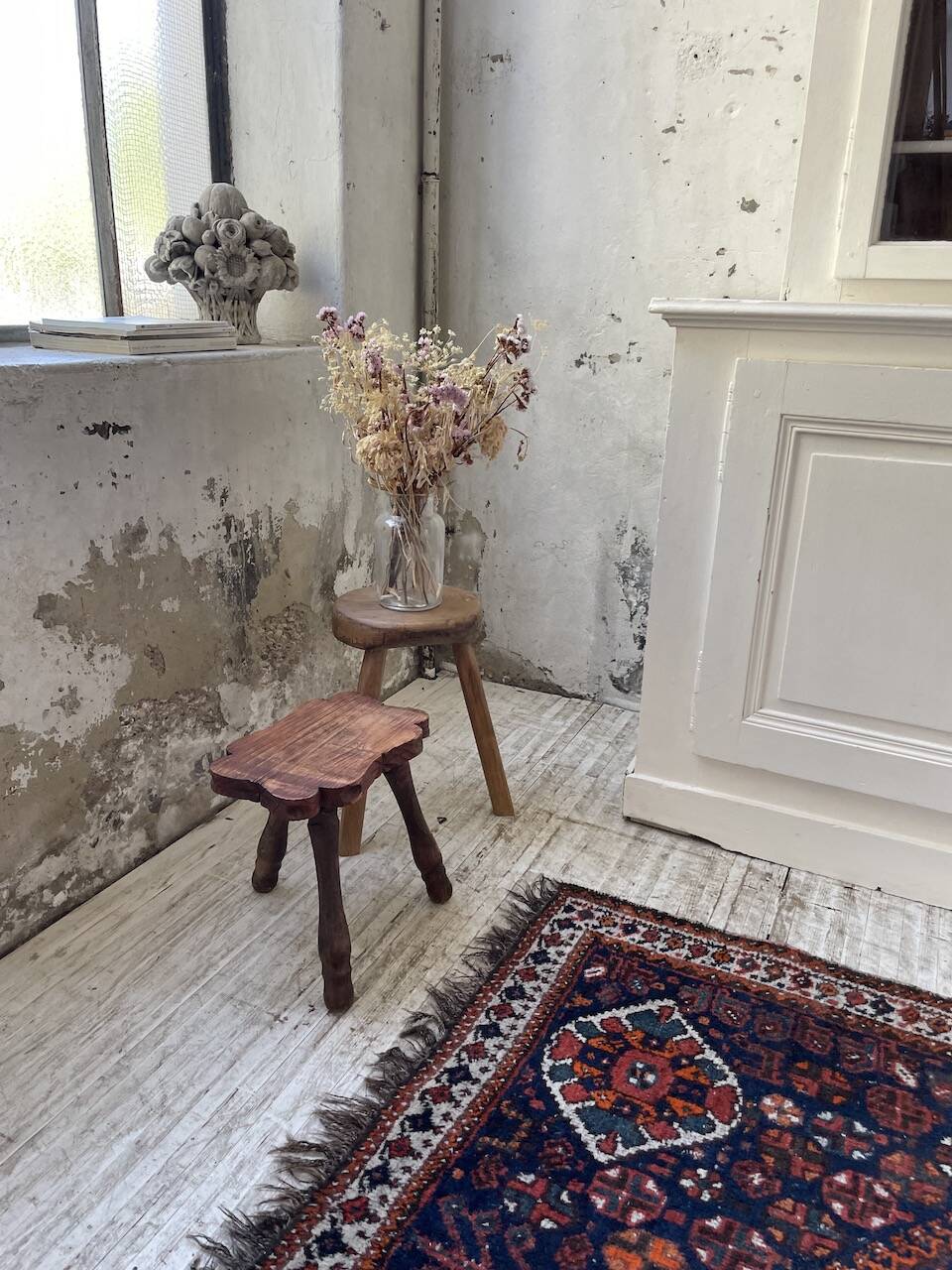 Handcrafted tripod stool