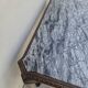 Louis XV style game table in solid oak and richly decorated marble