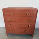 Commode vintage bois terra cotta art déco