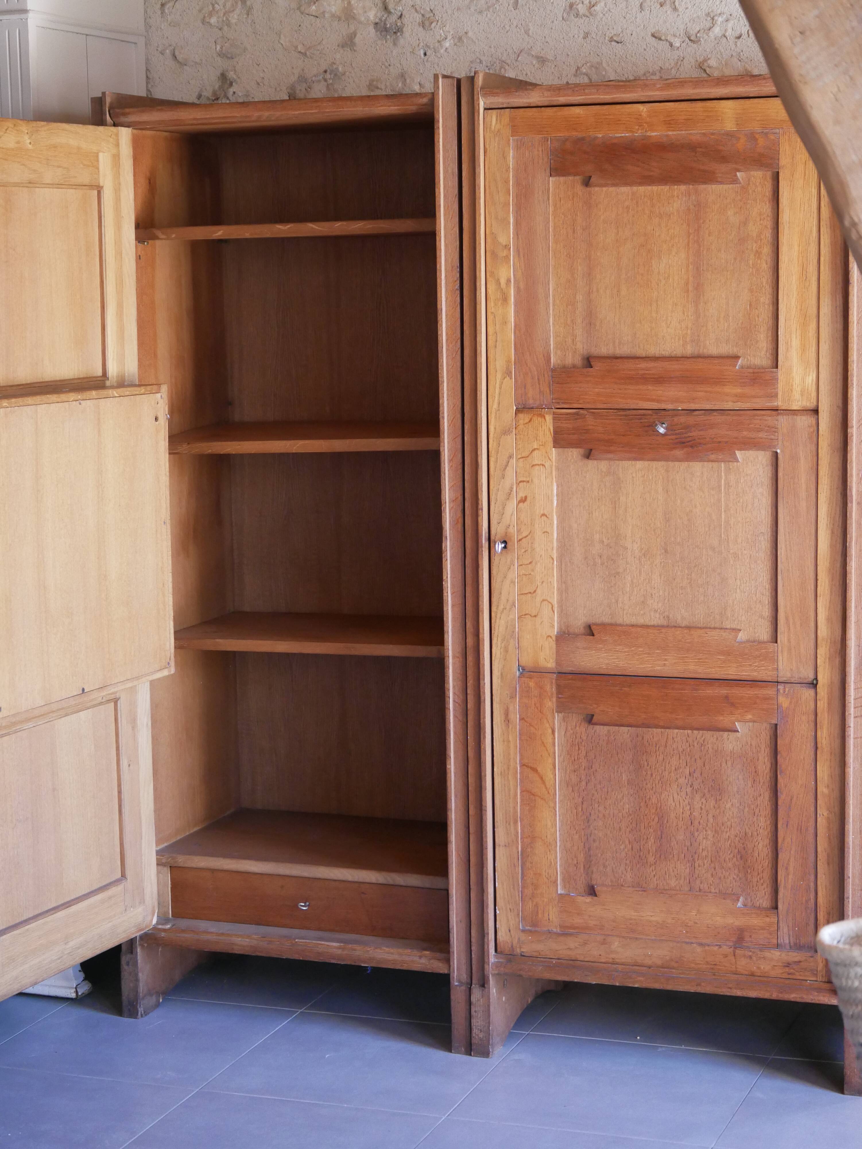 Pair of twin secretary cabinets