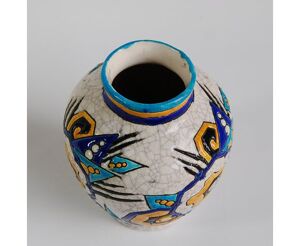 Vase art déco Boch frères - Kéramis par Charles Catteau , 1930s