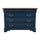 Commode with 3 drawers in Louis-Philippe style – Solid cherry wood – Versailles parquet top