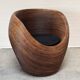 Organic Rattan Lounge Chair Attributed to Gabriella Crespi