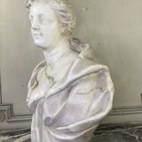 Female bust in Carrara marble, late 18th century, Northern Italy.