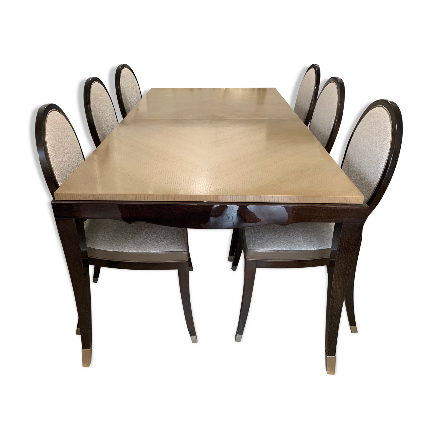 Table à Manger Roche Bobois En Marbre + 6 Chaises – Occasion – Dimensions 200x110 Cm