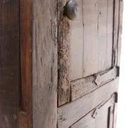 18th-century German primitive cabinet on sledge feet with forged hardware