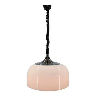 Suspension blanche du milieu du siècle par Harvey Guzzini pour Meblo, Italie