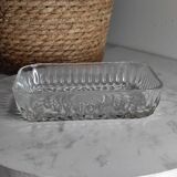 Molded glass ramekin / butter dish