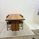 Table et chaises en noyer par Antonio Virgilio pour Bernini Italie années 1970