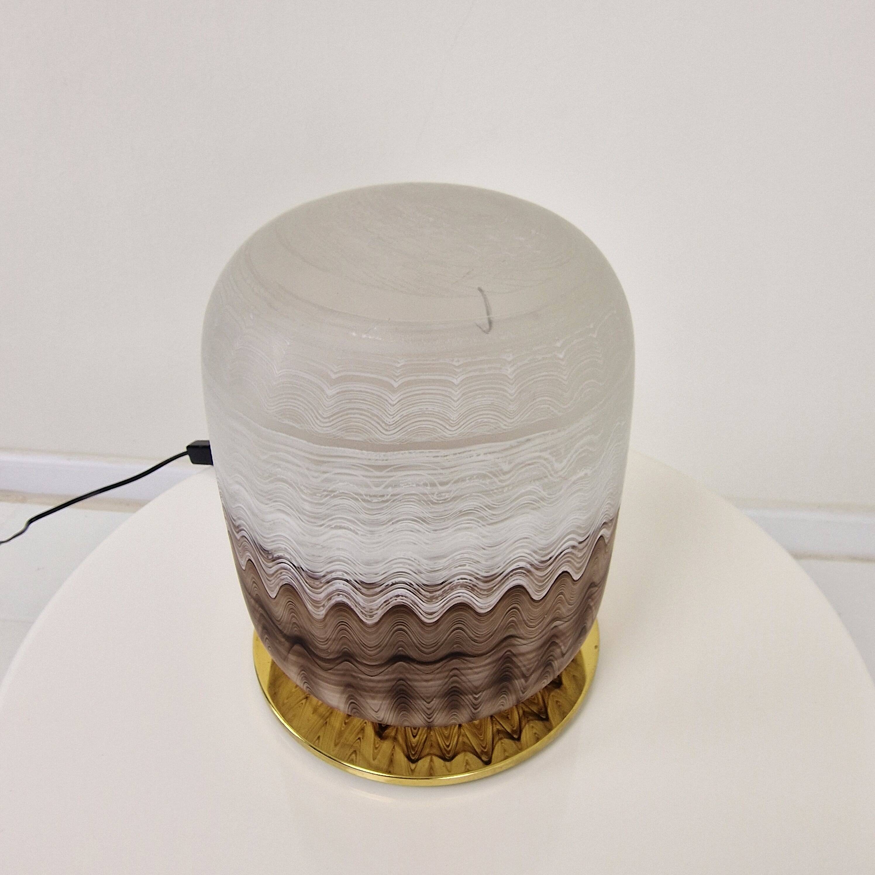 Vintage Hand-Blown Murano Glass Table Lamp, Italy, circa 1970