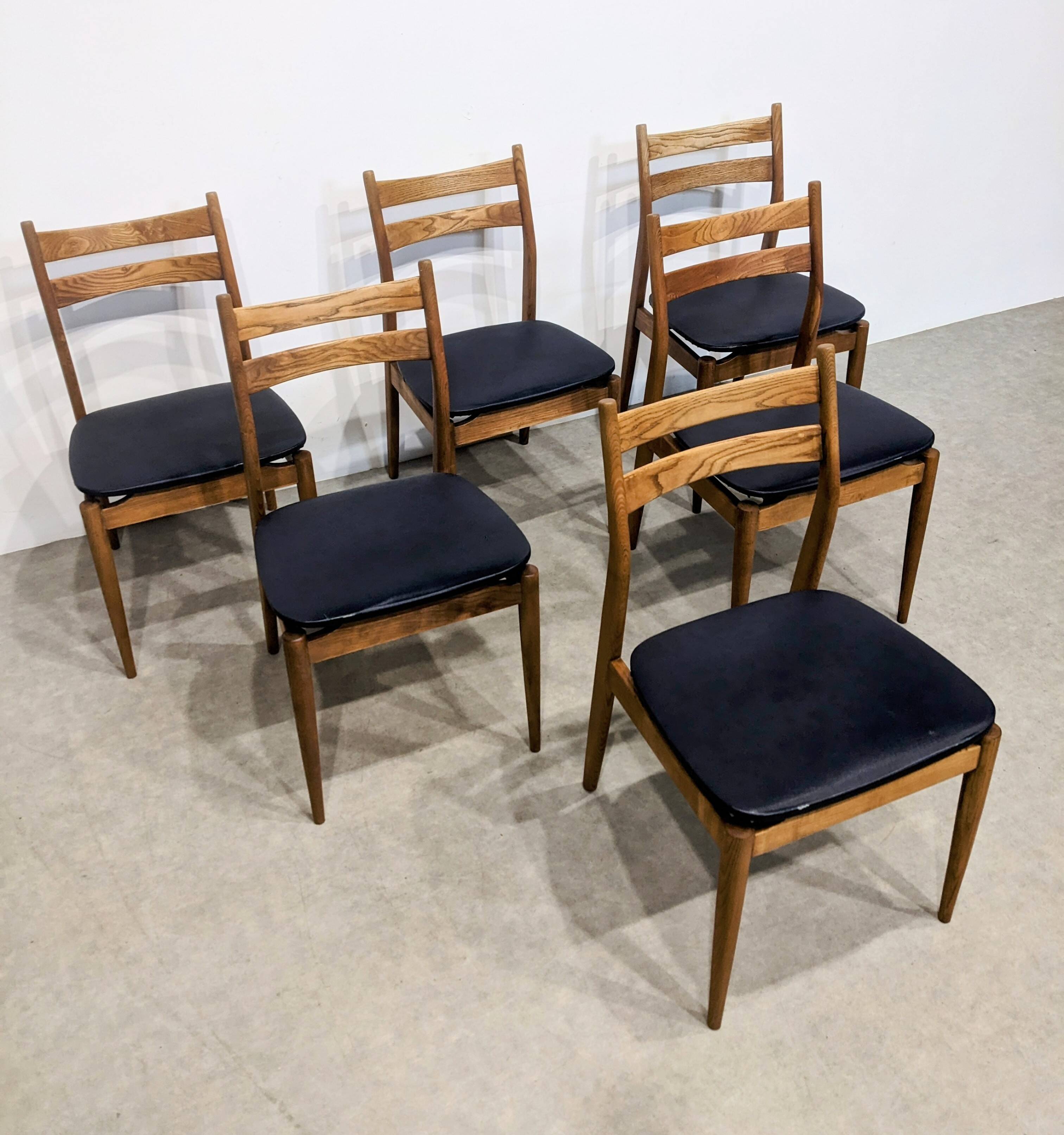 Six vintage Scandinavian chairs