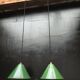 2 suspensions with enamelled sheet metal cones