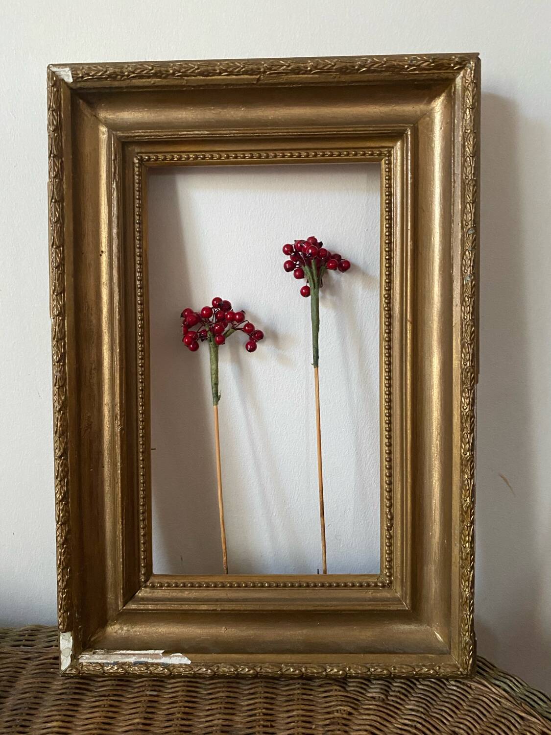 Old gilded wood frame.