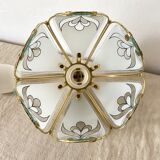 Glass pendant lamp 80s