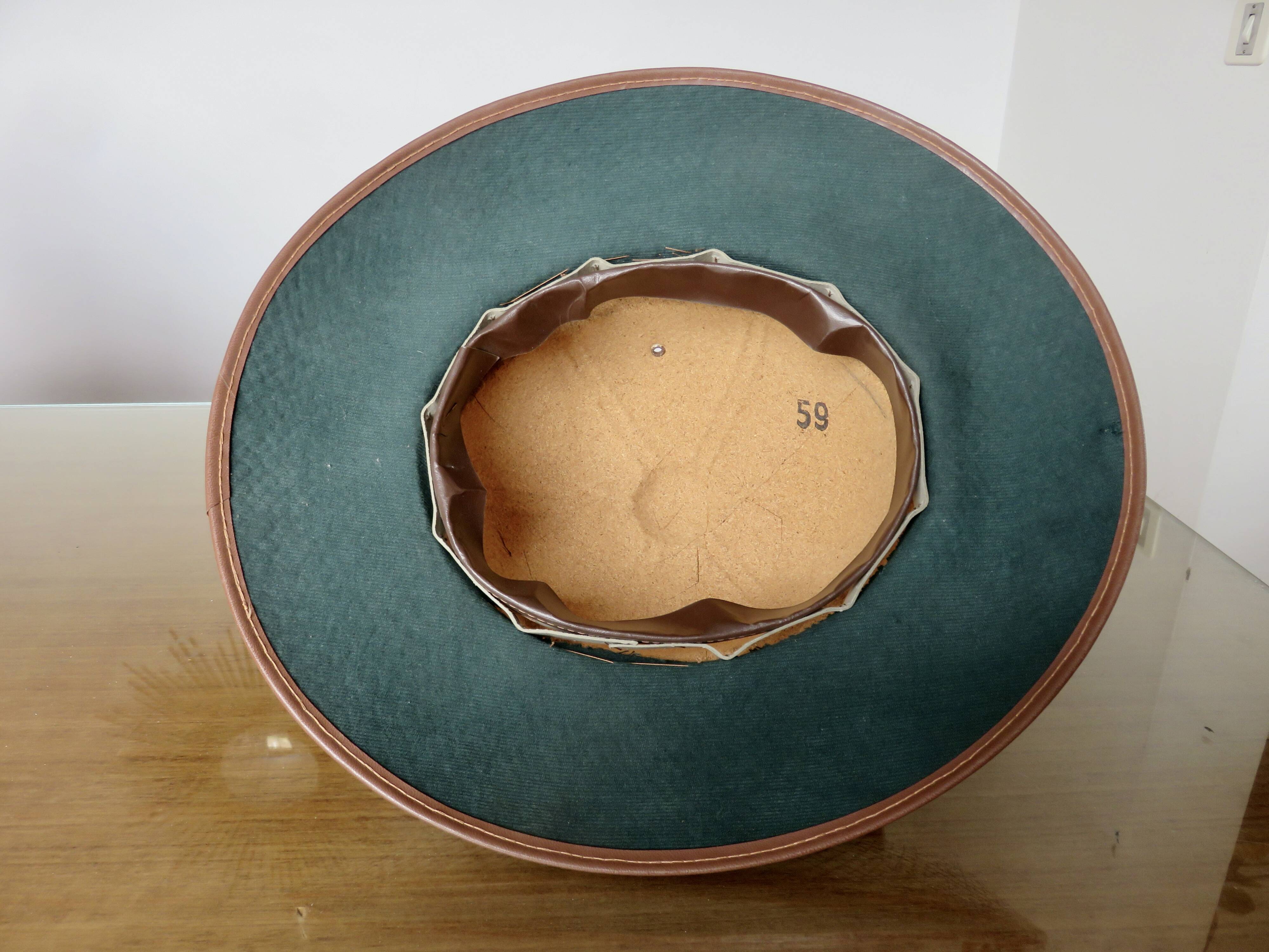 Hat, colonial helmet, wicker, wall decoration, 60s 70s