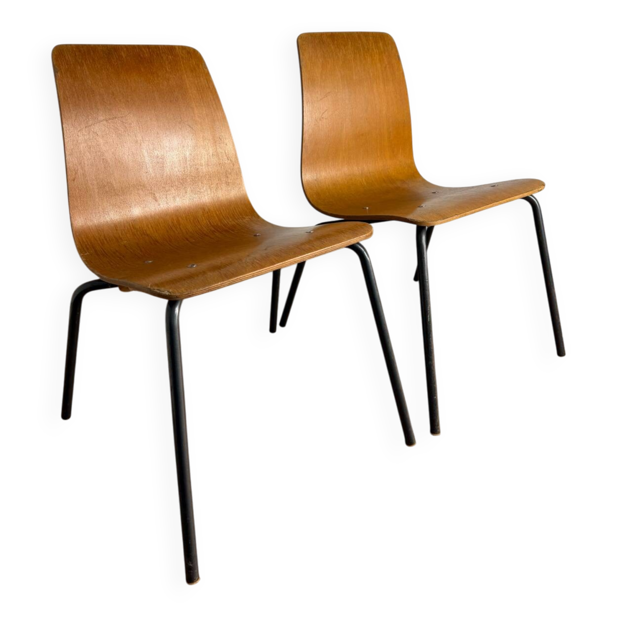 Pair of “Papyrus” chairs attributed to Pierre Guariche, France 1950