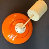 Vintage sixties orange glass pendant light