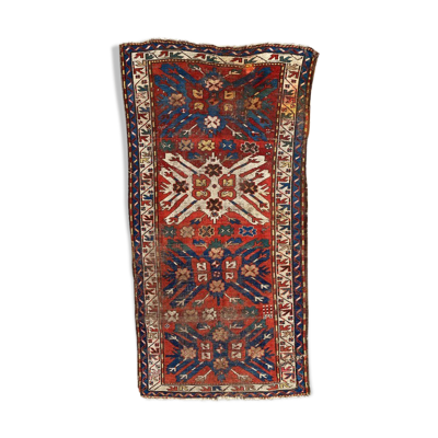 Tapis ancien caucasien kazak aigle 143x257 cm