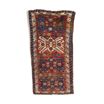 Ancient Caucasian carpet Kazak eagle 143x257 cm