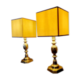 Pair of bronze lamps