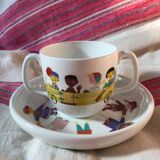 Children's dishes or birth gift Plate and bowl Utan gränser gustavsberg vintage design scan