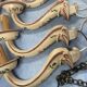 Antique chandelier in eastern faience, to be re-electrified, sold dismantled circa 1930
