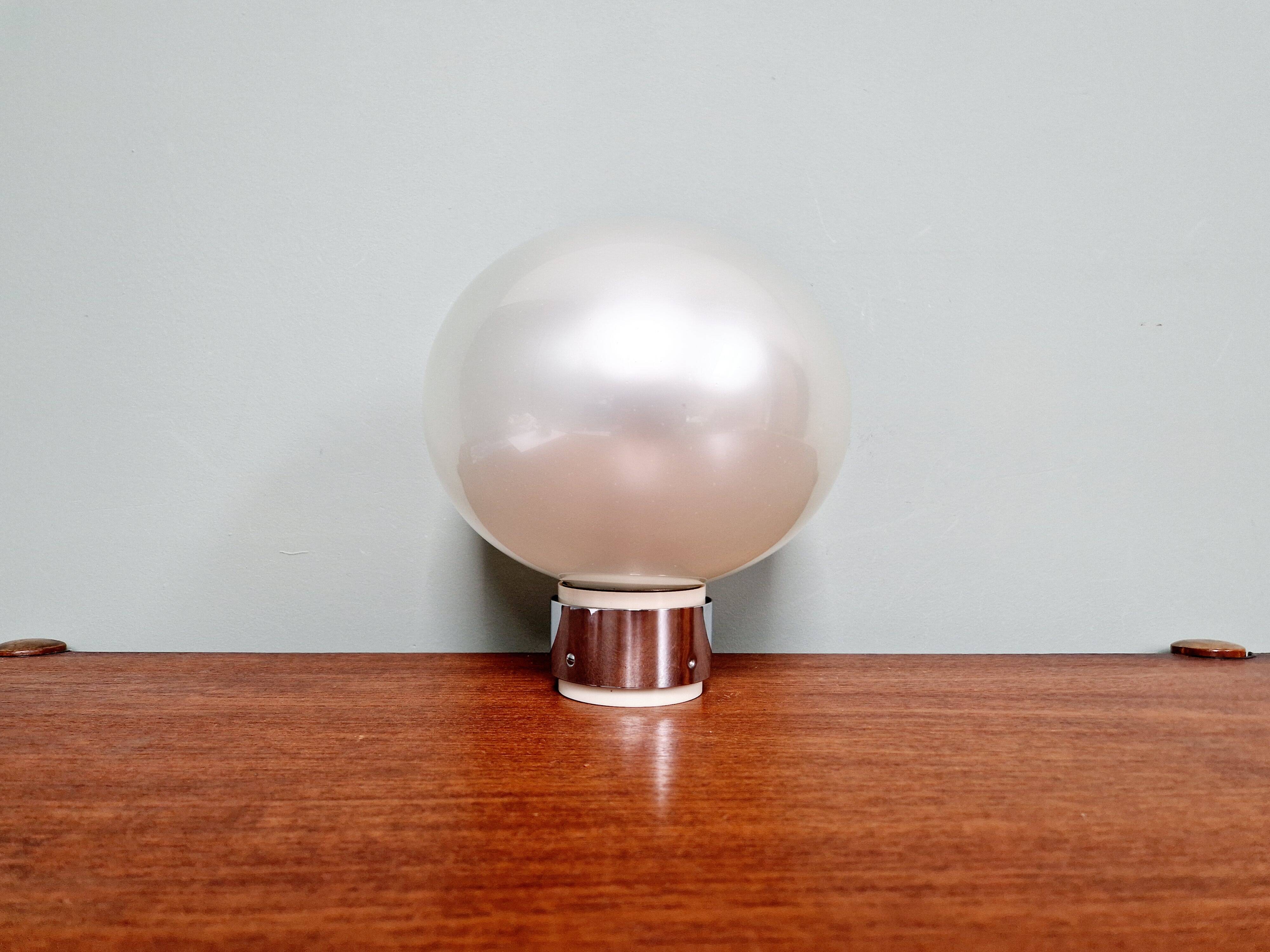 Opal glass ceiling/wall light, design Motoko Ishii, 1970