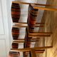 Set of 4 vintage chairs fabric and wood