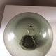 Vintage bubble glass ball vase with brass rim