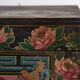 Antique oriental trunk with lotus flower paintings (c.1900) #11