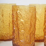 Verres ambrés Withefriars Geoffrey baxter