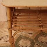 Rattan shelf on legs