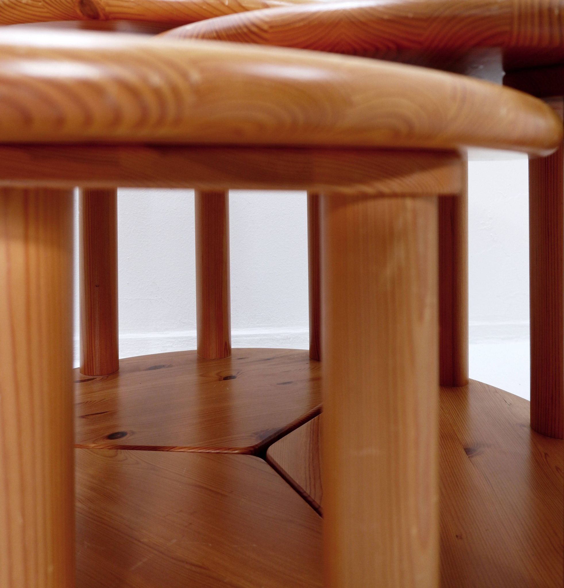 Set of 3 vintage side tables, in the style of Rainer Daumiller
